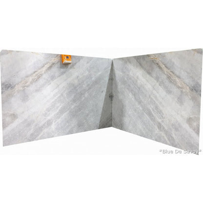High-quality Blue De Savoy marble slabs showcasing unique veining and elegance for luxurious interior design