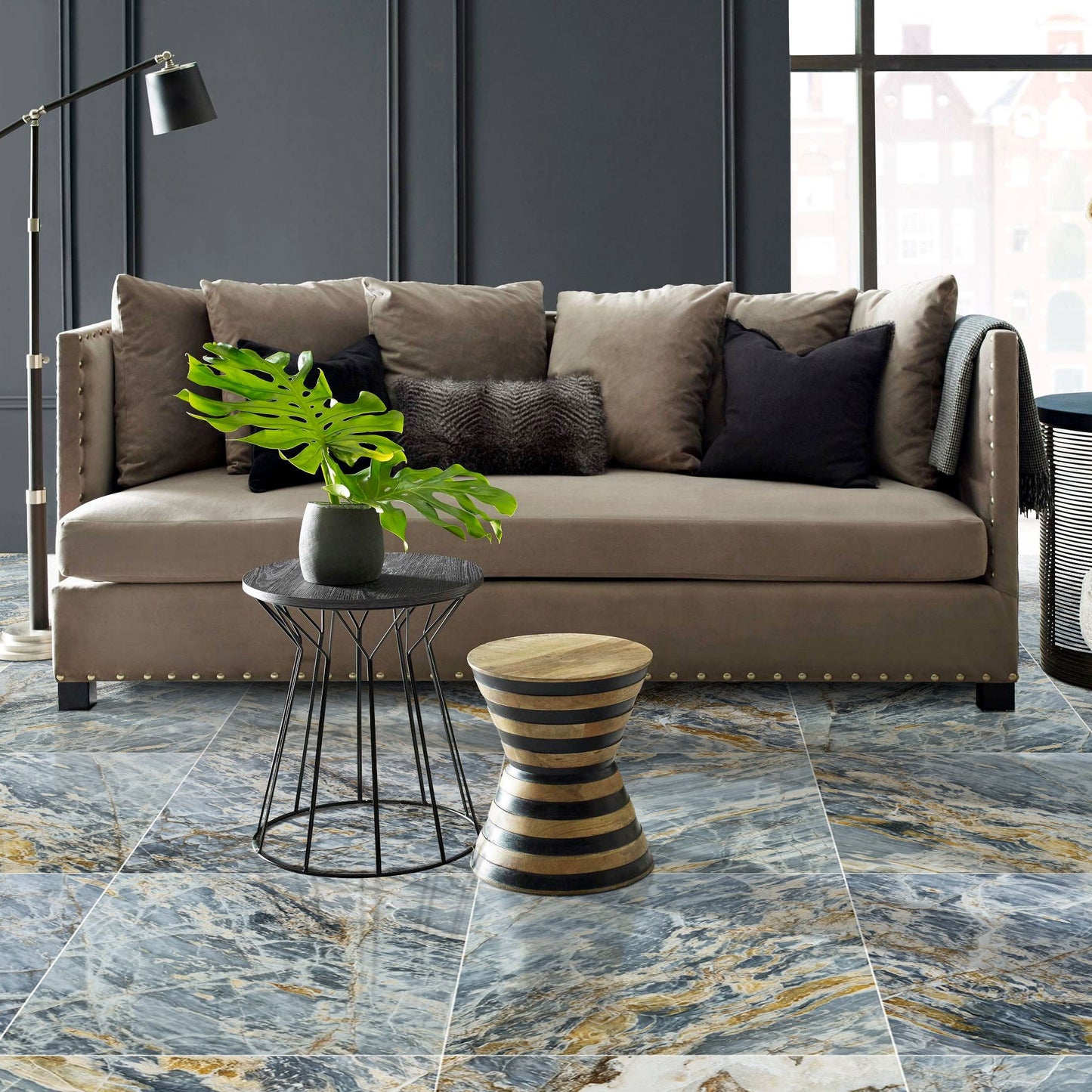 Blue Lagoon Dolomite Marble showcasing exquisite natural stone surfaces for elegant interior design applications.