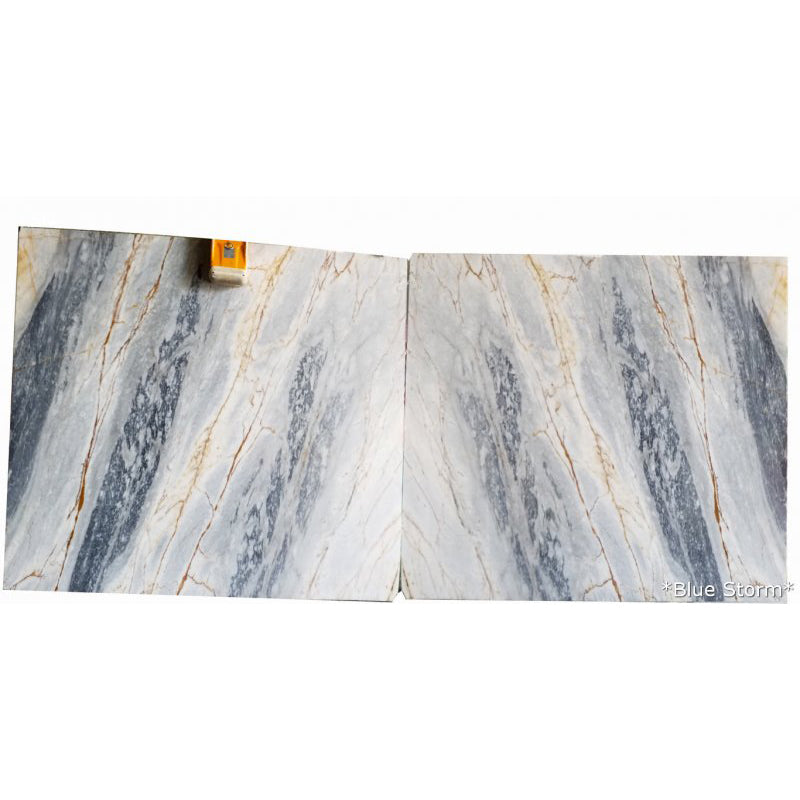 Blue Storm polished marble floor showcasing elegant natural stone patterns for luxurious interior design