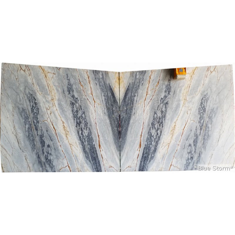 Blue Storm polished marble floor showcasing elegant natural stone patterns for luxurious interior design