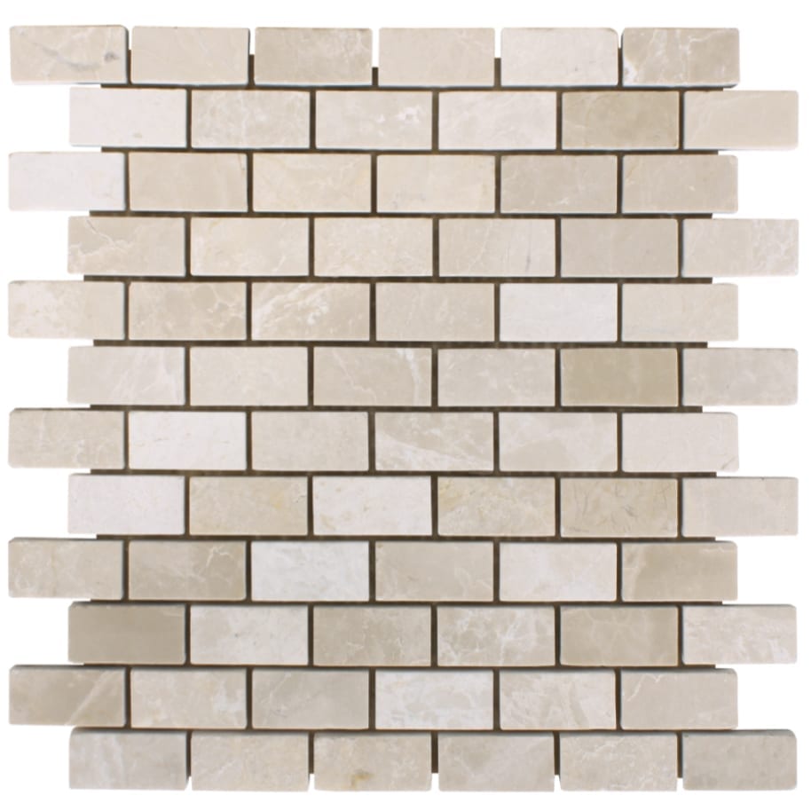 Botticino Cream Beige Marble Mosaic Floor and Wall Tile - Livfloors Collection.