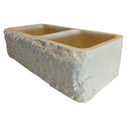 Botticino Beige farmhouse sink showcasing elegant design and durable natural stone for kitchen luxury