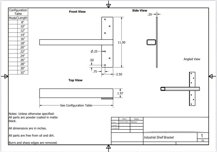Wall Mount Bracket for Marble Sinks | Heavy-Duty Support Hardware