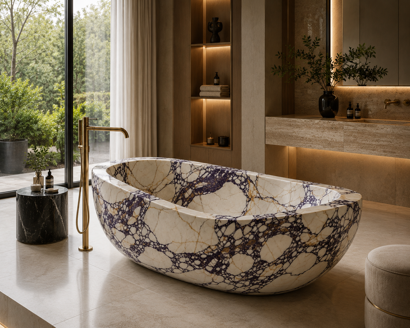 Calacatta Marble Bathtub 70"