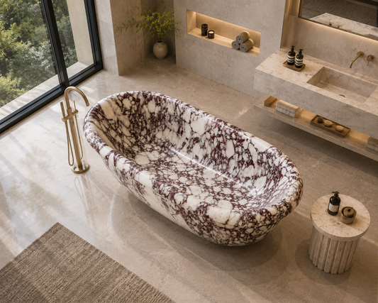 Calacatta Marble Bathtub 73"