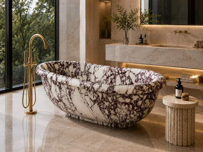 Calacatta Marble Bathtub 73"