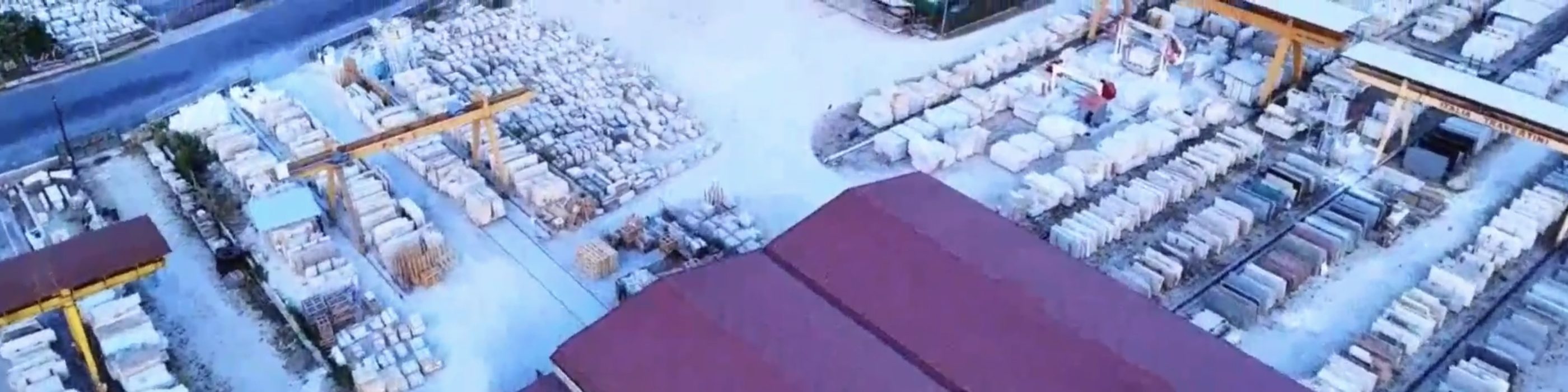 Load video: Blocks come in from our own quarry and leave as finished pieces. Seventeen seconds over the yard.