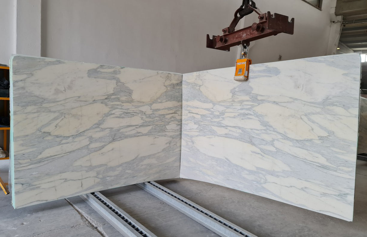 High-quality Calacatta Marble slab showcasing elegant luxury in interior design for sophisticated home decor