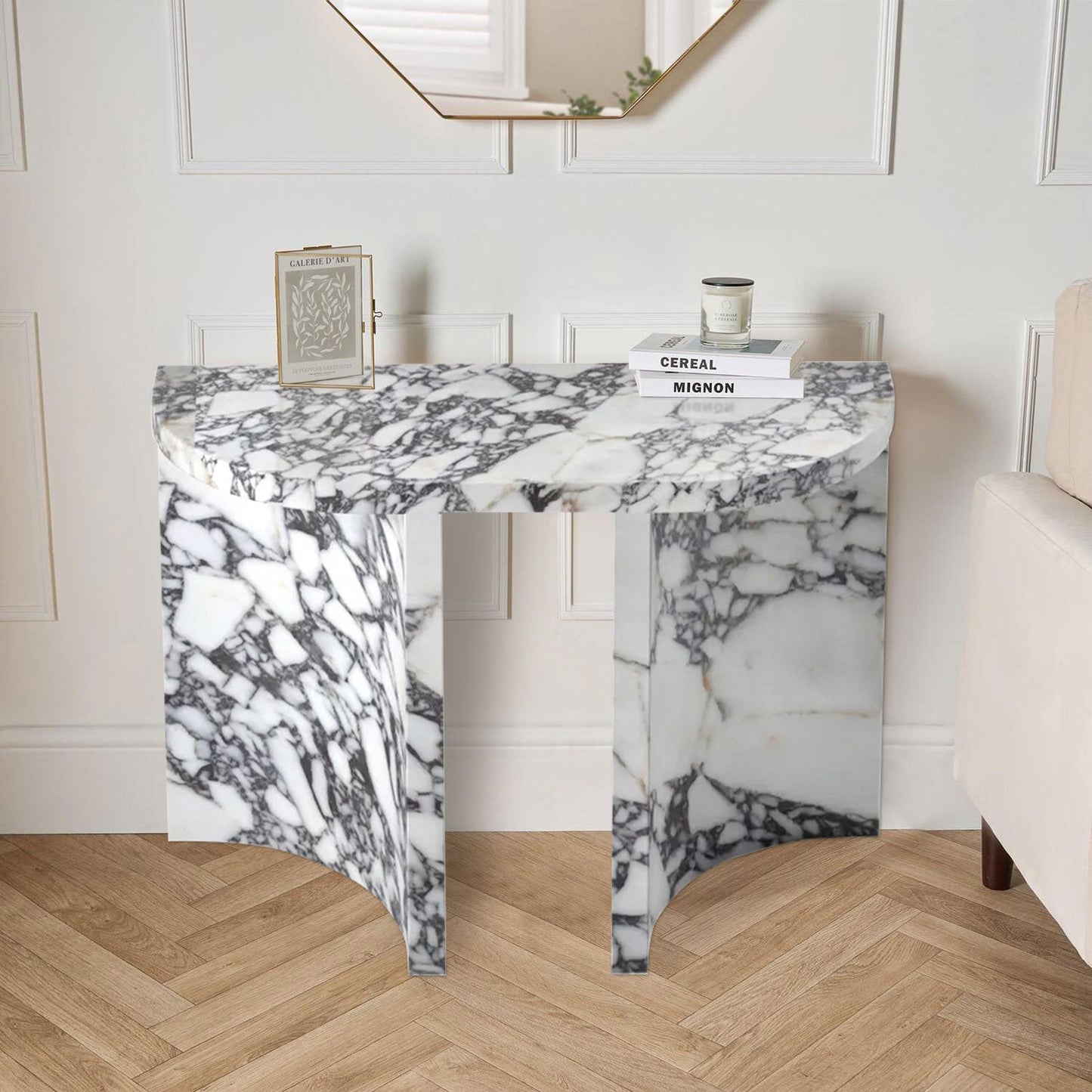 Elegant Calacatta Viola marble surface featuring unique veining patterns in high-quality stone design