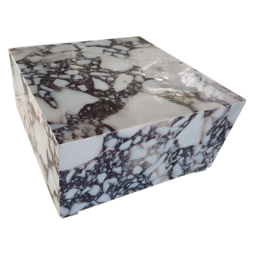 Calacatta Viola coffee table with elegant marble design, perfect for sophisticated living room decor