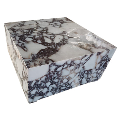 Calacatta Viola coffee table with elegant marble design, perfect for sophisticated living room decor