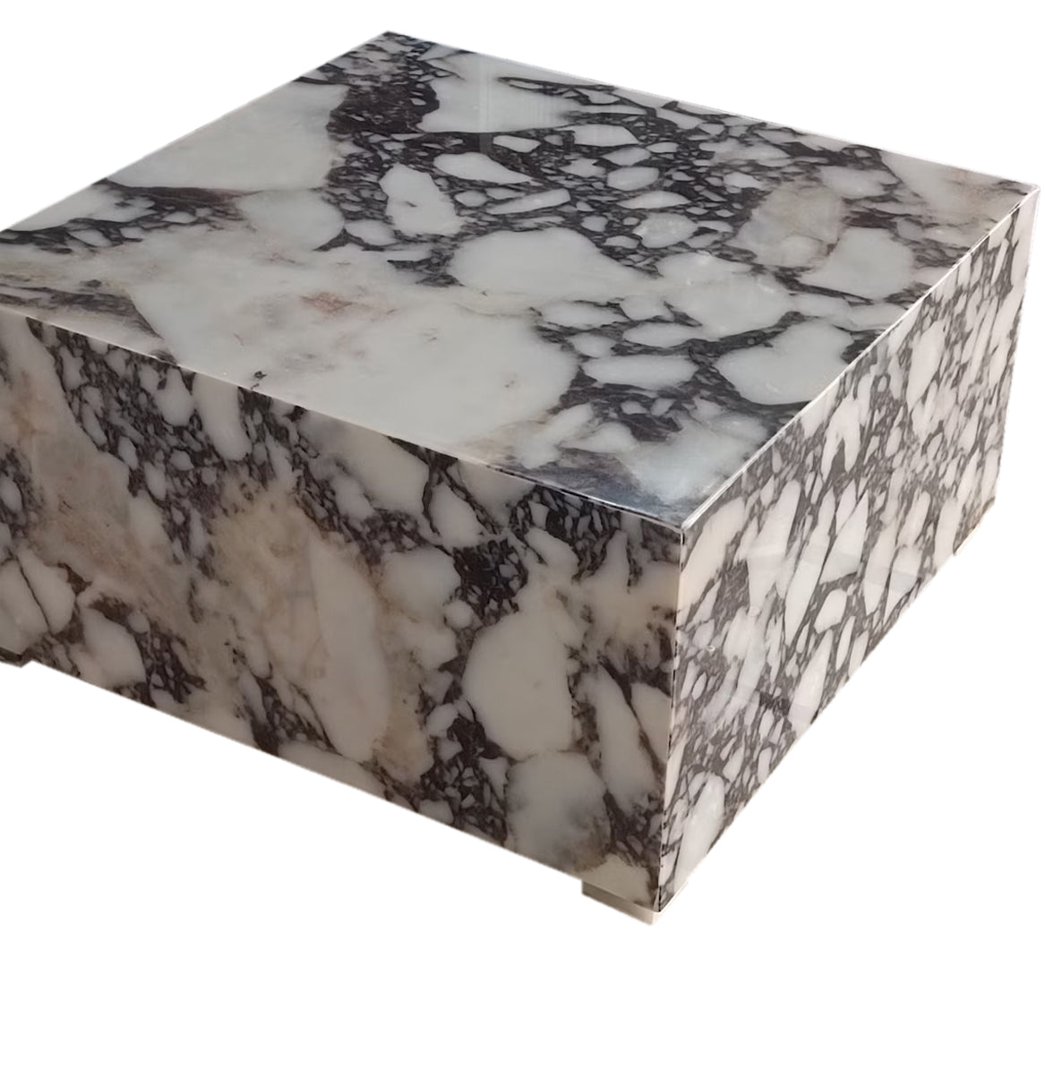 Calacatta Viola coffee table with elegant marble design, perfect for sophisticated living room decor