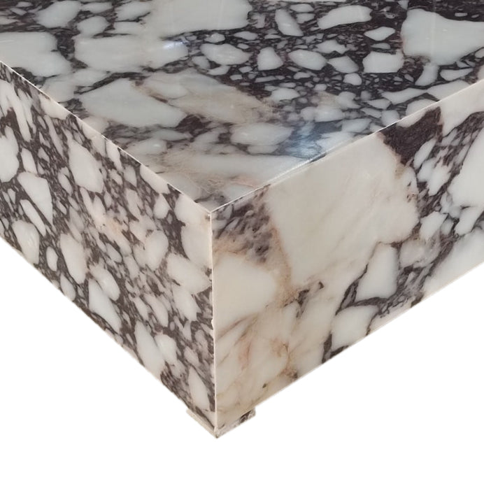 Calacatta Viola coffee table with elegant marble design, perfect for sophisticated living room decor