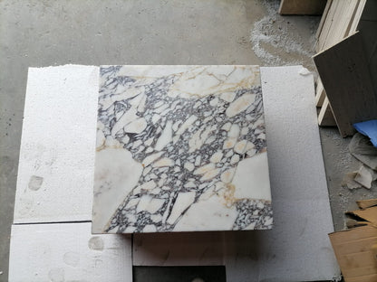 Calacatta Viola coffee table with elegant marble design, perfect for sophisticated living room decor