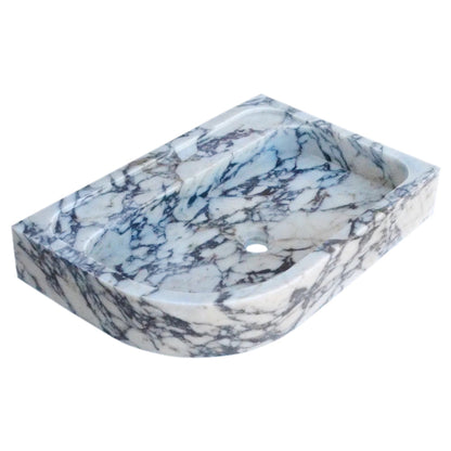 Elegant Corner Sink featuring luxurious Calacatta Viola marble for sophisticated bathroom design