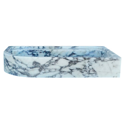 Elegant Corner Sink featuring luxurious Calacatta Viola marble for sophisticated bathroom design