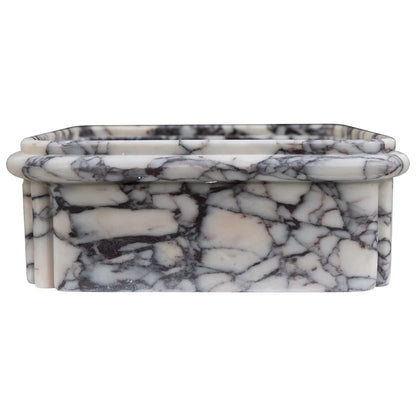 Calacatta Viola wall-mount sink showcasing elegant marble design for modern bathroom aesthetics