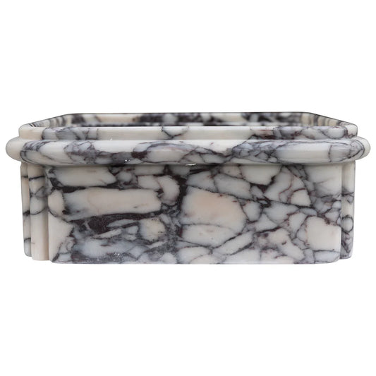 Calacatta Viola wall-mount sink showcasing elegant marble design for modern bathroom aesthetics