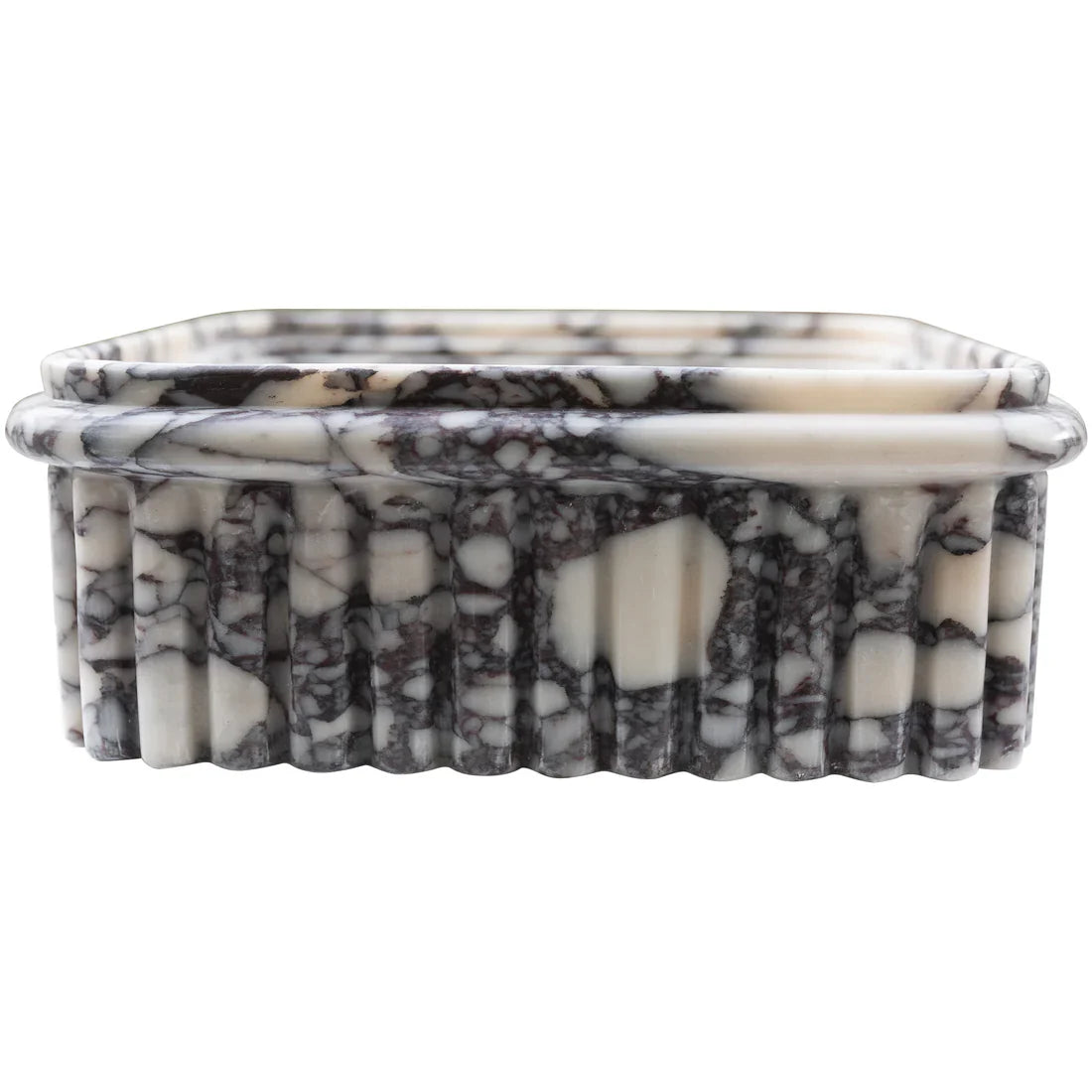 Calacatta Viola wall-mount sink showcasing elegant marble design for modern bathroom aesthetics