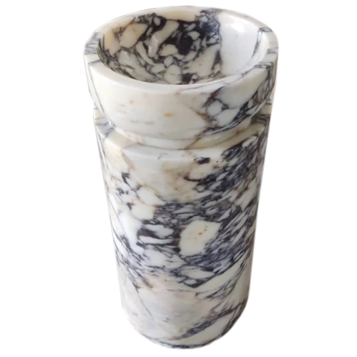 Elegant Calacatta marble surface showcasing natural veining patterns ideal for luxury interior design