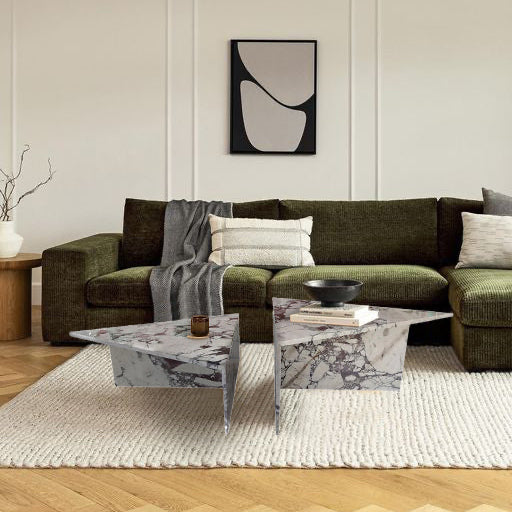 Calacatta Viola coffee table showcasing elegant marble design, perfect for sophisticated living spaces