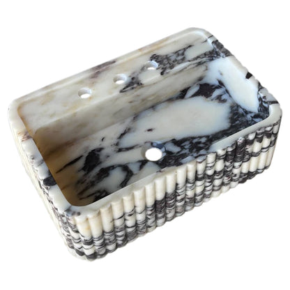 Calacatta Viola wall-mount sink featuring elegant marble design for modern bathrooms