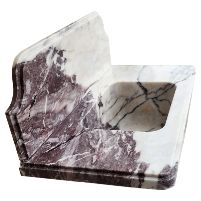 Calacatta Viola marble bathroom sink with elegant veining for a luxurious and stylish bath space.