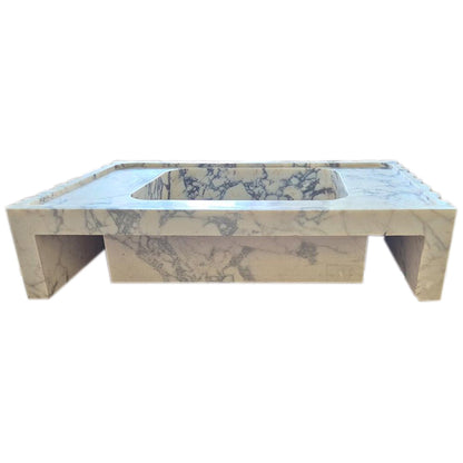 Elegant Calacatta Viola marble slab, showcasing luxury and timeless sophistication for upscale interior designs