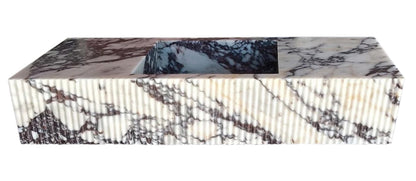 Elegant Calacatta Viola marble vanity showcasing luxurious natural stone for sophisticated bathroom design.