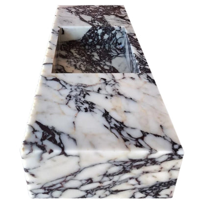 Elegant Calacatta Viola marble vanity showcasing luxurious natural stone for sophisticated bathroom design.