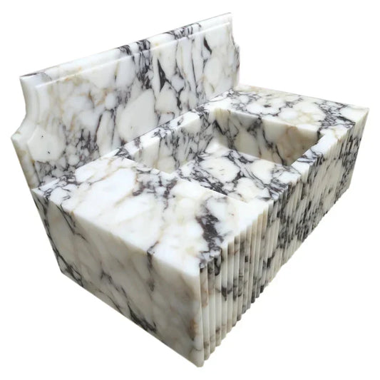 Elegant Calacatta Viola marble showcasing luxury and sophistication in premium interior design applications.