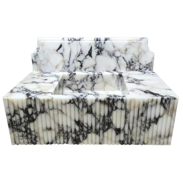 Elegant Calacatta Viola marble showcasing luxury and sophistication in premium interior design applications.