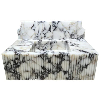 Elegant Calacatta Viola marble showcasing luxury and sophistication in premium interior design applications.