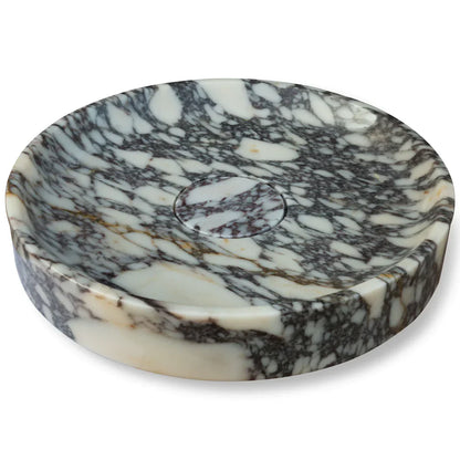 Calacatta Viola Marble Natural Stone Round Above Vanity Bathroom Sink Polished (D)15.5" (H)4.5".