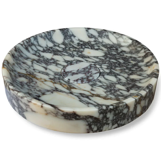 Calacatta Viola Marble Natural Stone Round Above Vanity Bathroom Sink Polished (D)15.5" (H)4.5".