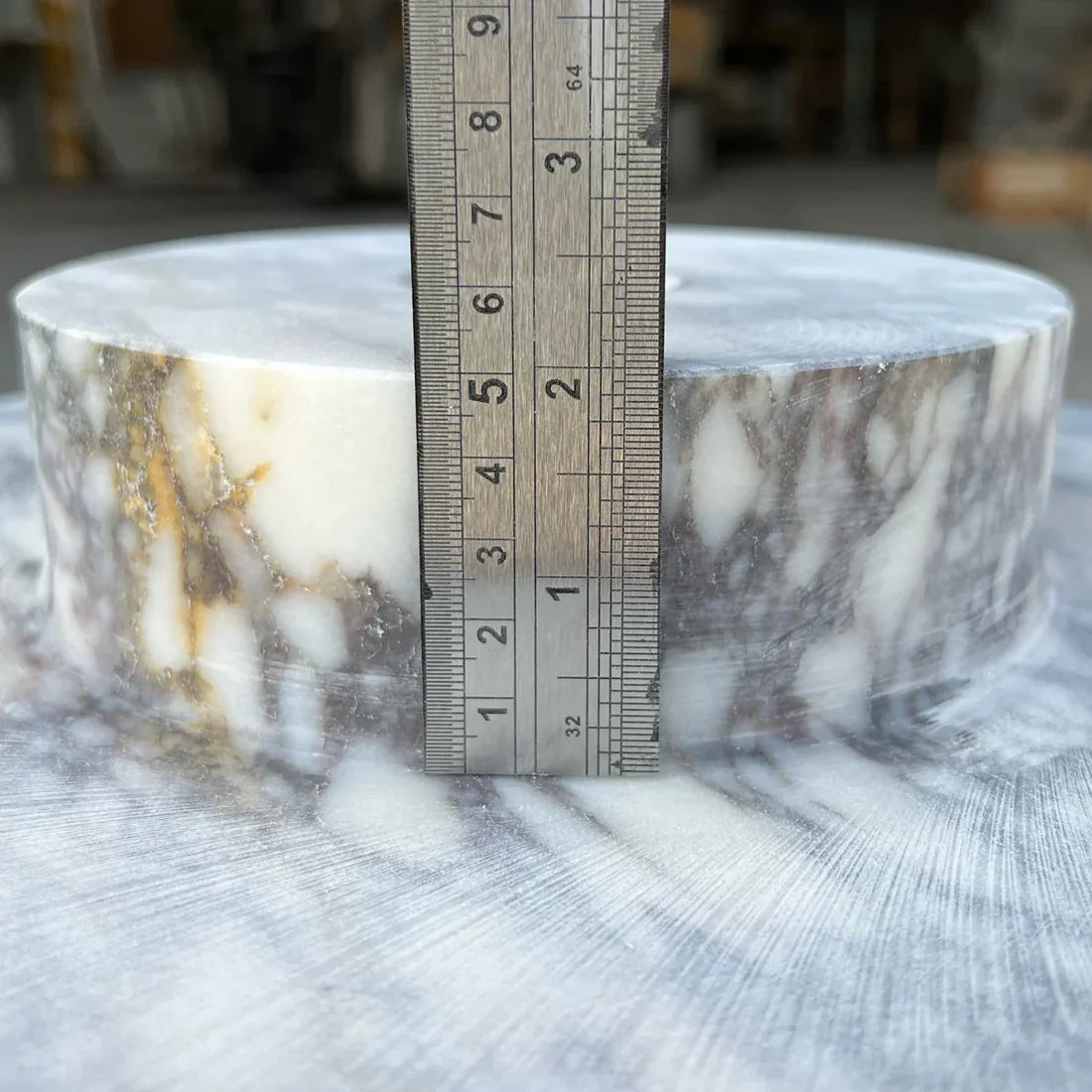 Calacatta Viola Marble Natural Stone Round Above Vanity Bathroom Sink Polished (D)15.5" (H)4.5".