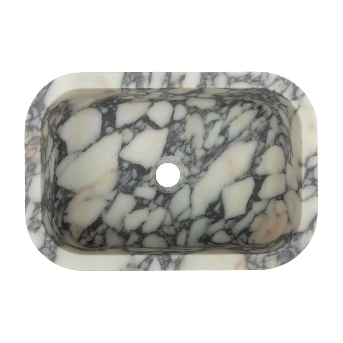 Calacatta Viola wall-mount sink with elegant marble design, perfect for modern bathroom decor