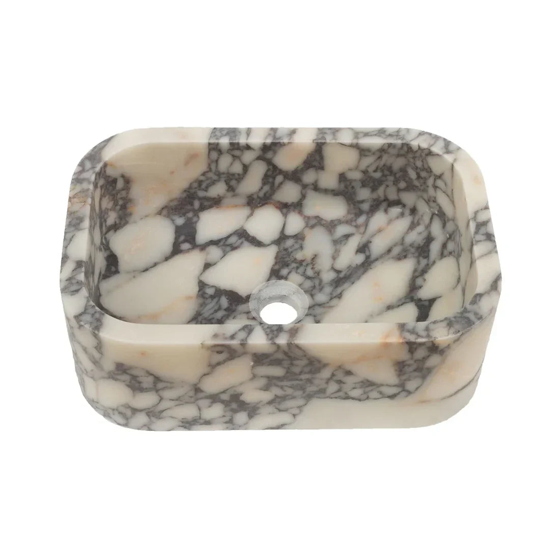 Calacatta Viola wall-mount sink with elegant marble design, perfect for modern bathroom decor