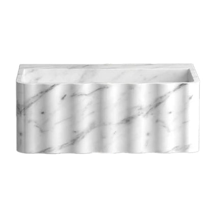 Elegant Carrara marble wall-mount design enhancing modern interiors with timeless natural beauty and durability.