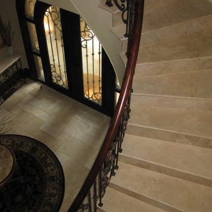 High-quality Denizli travertine stone showcasing natural textures and superior craftsmanship