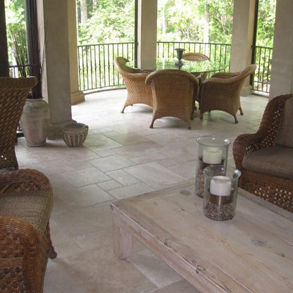 High-quality Denizli travertine stone showcasing natural textures and superior craftsmanship
