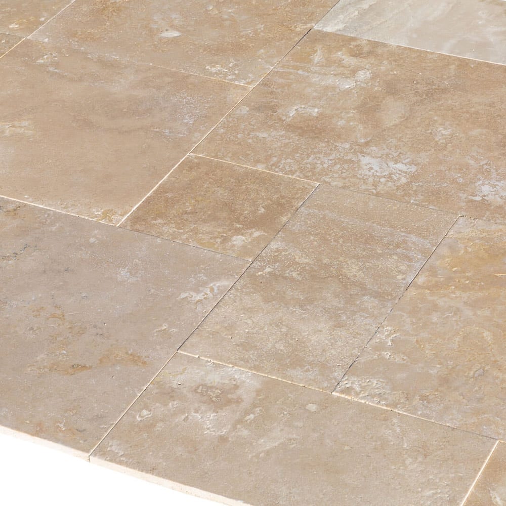 High-quality Denizli travertine stone showcasing natural textures and superior craftsmanship