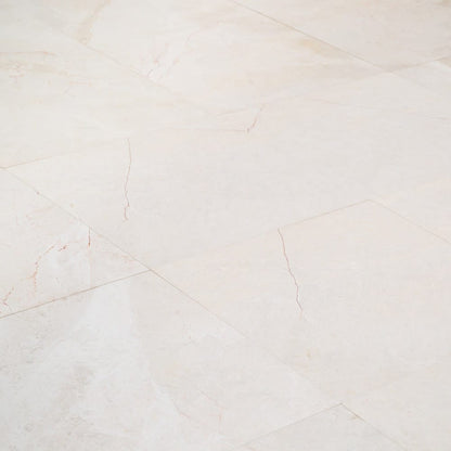 French Vanilla Cream Arizona Marble Floor and Wall Tile - Livfloors Collection.