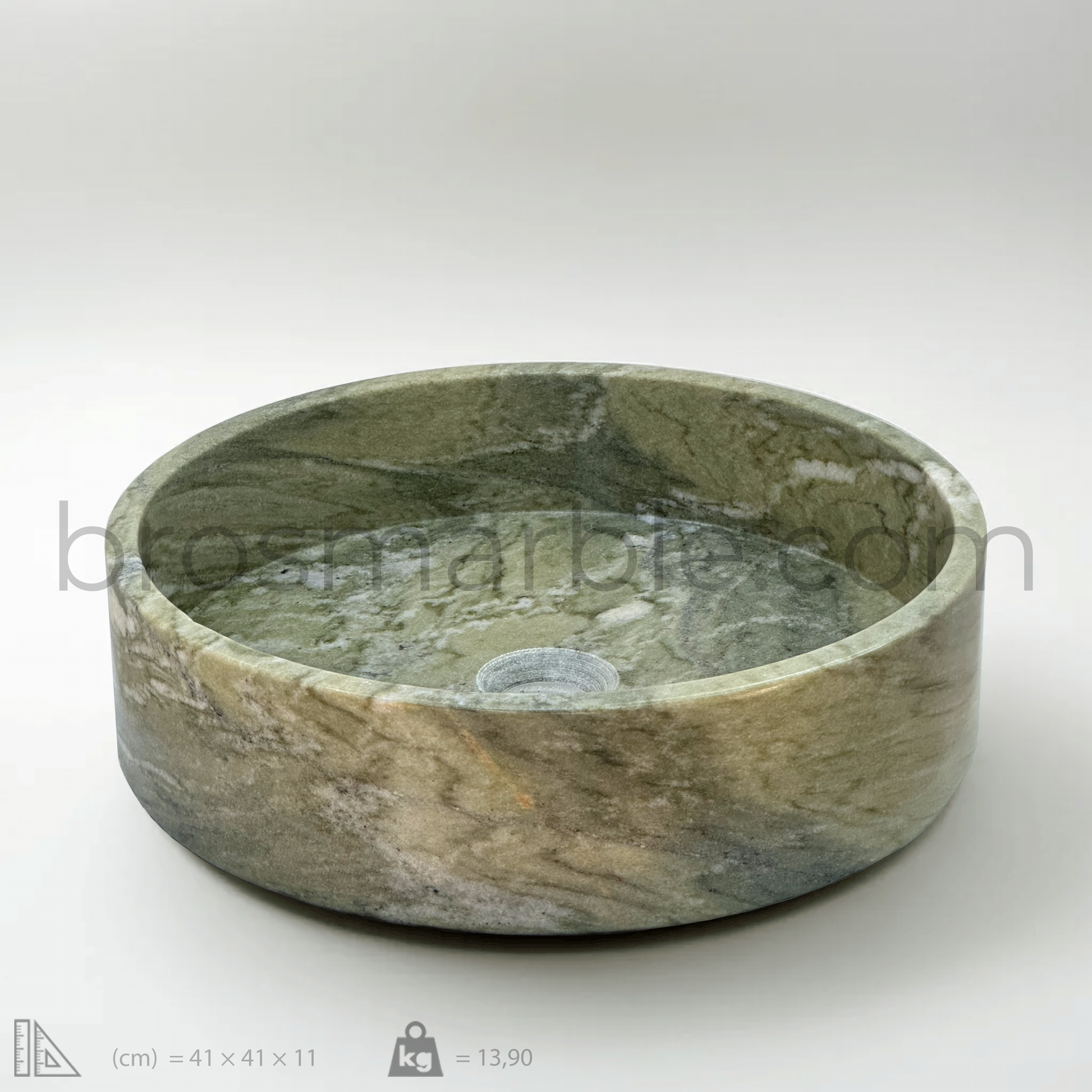 View the image of Green Marble Vessel Sink (BRS010) at BROSMARBLE. Premium marble sink in the Bathroom Sinks category, available for $470.00.