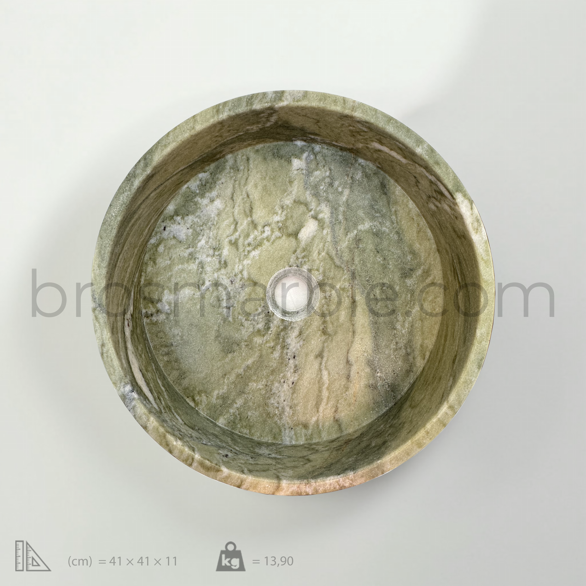 View the image of Green Marble Vessel Sink (BRS010) at BROSMARBLE. Premium marble sink in the Bathroom Sinks category, available for $470.00.