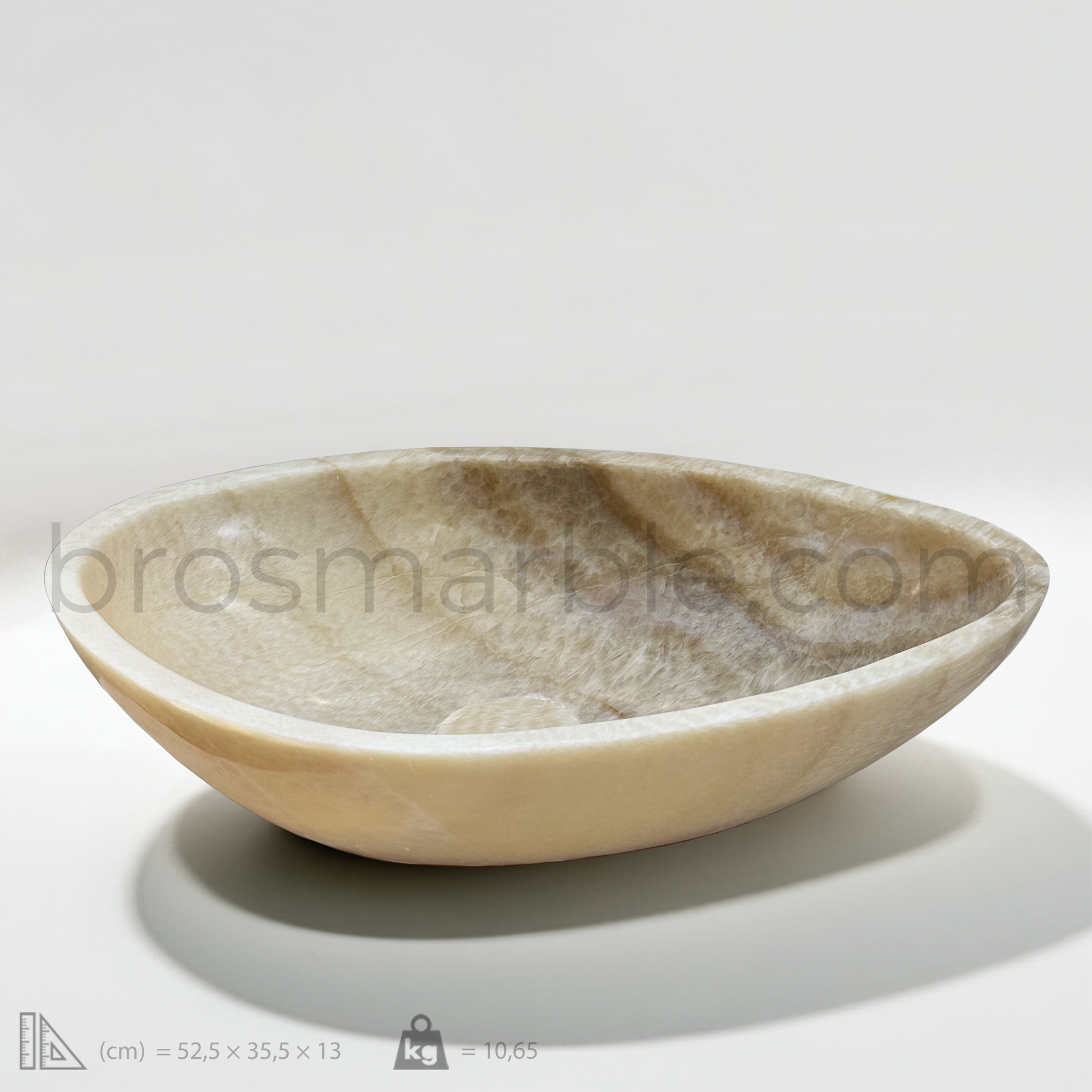 View the image of Honey Onyx Marble Vessel Sink (BRS018) at BROSMARBLE. Premium marble sink in the Sinks category, available for $870.00.