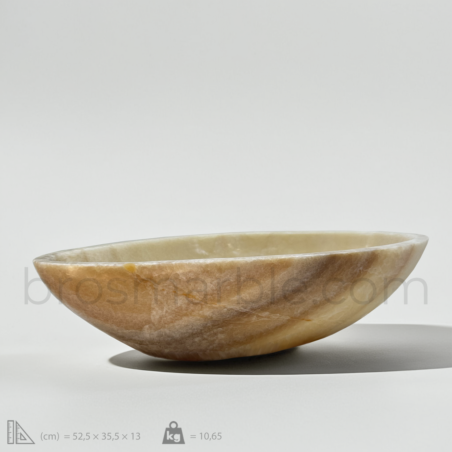 View the image of Honey Onyx Marble Vessel Sink (BRS018) at BROSMARBLE. Premium marble sink in the Sinks category, available for $870.00.