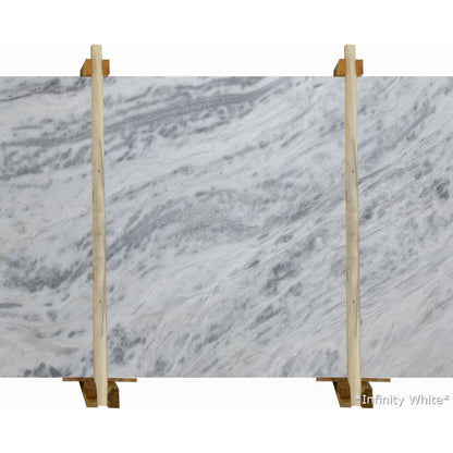 Infinity White marble slabs showcasing elegant, high-quality surfaces ideal for luxurious interior designs.