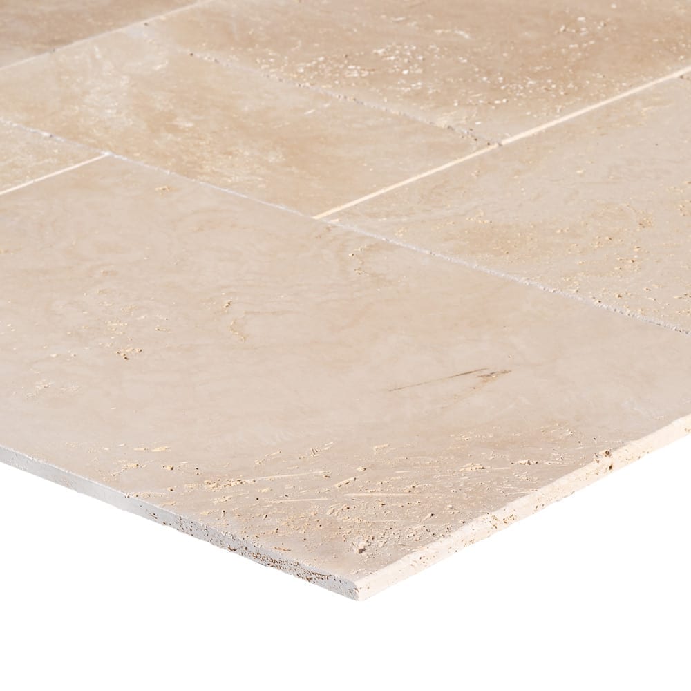 Elegant travertine tiles showcasing natural stone texture and durability for sophisticated flooring solutions.