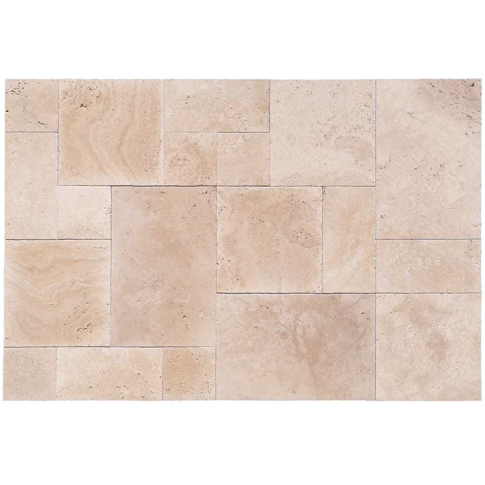 Elegant travertine tiles showcasing natural stone texture and durability for sophisticated flooring solutions.